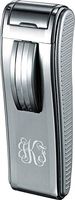 Personalized Visol Mako Satin Silver Torch Flame Cigar Lighter with Free Laser Engraving (Vine Monogram)
