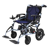 Electric Wheelchairs Wheelchair Lithium Folding Disabled Wheelchair Portable and Portable Elderly Wheelchair(Blue)