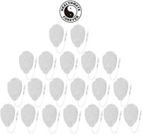 Healthmateforever 10 Pair (20pcs) pin Inserted Massage Pads Patches, Hands Shaped Large Electrode Replacement Pads, Electronic Pulse massagerl Pads. Medic Non Woven Fabric Pads, Electrode Pads