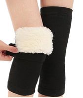 ASTRQLE 1Pair Black Thicken Knee Pads Winter Warm Knee Joint Brace Pad Sleeve for Arthritis Men Women Leg Warmer Support (XL Size for Person 65kg~75kg)