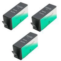 Amsahr 564XLBK(CN684WN) Remanufactured Replacement HP Ink Cartridges for Select Printers/Faxes - 3 Pack, Black