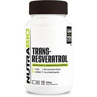 NutraBio Trans-Resveratrol Supplement (150 Capsules, 250mg)
