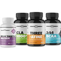 Endurance Training Stack (4 Supplement Bundle) by Crazy Muscle: Outwork Your Competition - Muscular Growth Stacks & Bundles Can Be Used PreWorkout/Post Workout for Men and Women - 390 Pills Pack