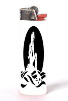 The Little Mermaid Silhouette Design Print Image 2 Pack Vinyl Decal Wrap Skin Stickers by Trendy Accessories for Bic Lighters