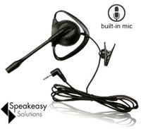 SpeakEasy Corded Over the Ear Handsfree Boom Headset - Compatible with 3.5mm and 2.5mm Phones - iPhone, Samsung Galaxy, Android, HTC, LG - Also for Cordless Phones