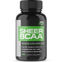 Sheer Strength Labs BCAA Capsules - Extra Strength 1,950mg Branched Chain Amino Acids Muscle Building Post Workout Supplement, 90 Easy-Swallow Veggie Caps, 30 Day Supply