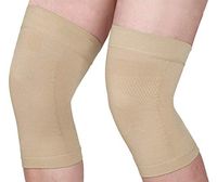 Knee Compression Sleeves, Lightweight, 20-30mmHg Strong Support, 1 Pair Unisex, KEKING Best Knee Support Braces for Meniscus Tear, Arthritis, Joint Pain Relief, Injury Recovery, Athletics, Beige L
