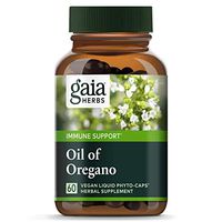 Gaia Herbs, Oil of Oregano, Immune and Intestinal Support, Vegan Liquid Capsules, 60 Count.