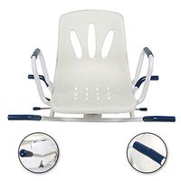 HLDWXN 360° Rotatable Shower Chair, Bathtub Rotating Shower, with Backrest + Armrest Bathing Chair, Suitable for Pregnant Women/Elderly/Disabled