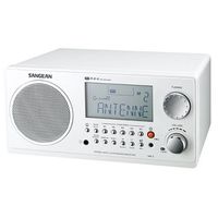 Sangean WR-2 AM / FM-RBDS Wooden Cabinet Digital Tuning Radio (White)