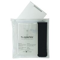 Deluxe Glasses Cleaning Kit - Microfiber Cloth, Cleansing Spray Solution, Pocket Mirror and Reusable Pouch - Classic Black 4 Piece Eye-Wear and Camera Lens Care Set by OptiPlix