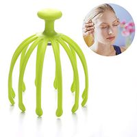 Xiton 1PC Plastic Head Massager Comfortable Handheld Octopus Scalp Massager Finger Gripper Claw Massager Tool Health Care for Full Body Relaxation Stress Relief(Green)