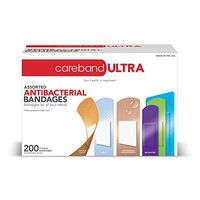 Careband Ultra 62947 Assorted Anti-Bacterial Bandages, Pack of 200