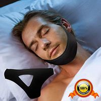 Anti Snore Chin Strap to Help Good Sleep - Advanced Snoring Solution Scientifically Designed - Adjustable Snore Reduction Straps for Men Women (Black-Triangle)