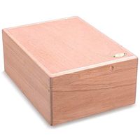 YX Xuan Yuan Cigar Box - Cedar Wood unpainted alcoholized Box Solid Wood Cigar humidor Cigar Box can Hold 50 Cigar Box (Color : A)