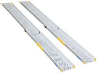 Ruedamann 7' Portable Aluminum Wheelchair Ramp,Telescoping Adjustable Non-Skid Ramp for Wheelchairs,Stairs,Vans, Steps, Holds Up to 600lbs(MR107-7)