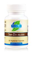 Priority One Vitamins Sun D3 50,000 90 Vegetarian Capsules - The Most bioavailable Form of Vitamin D (cholecalciferol).*