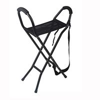 Xqr Cane Seat Four Leg Cane Folding Cane Chair Stool Aluminum Rattan Travel Help Old Man