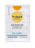 Dermarite PeriGuard Antimicrobial Skin Protectant Ointment, 5 g Foil Packets - 144 Count Box - with Vitamins A, D, E, Aloe Vera and Zinc - Clear Moisture Barrier Cream