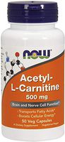 NOW FOODS Acetyl Lcarn 500mg Capsules, 50 CT