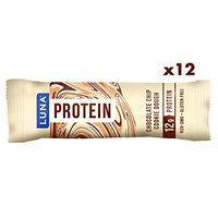 LUNA PROTEIN - Gluten Free Protein Bars - Chocolate Chip Cookie Dough - (1.59 Ounce Snack Bars, 12 Count)