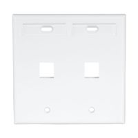 Leviton 42080-2WP Quickport 2-Port Wallplate ID Window
