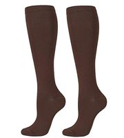 CHIC DIARY Compression Socks for Women and Men (20-30mmHg)-Best for Running,Travel,Cycling,Pregnant,Nurse,Edema (Brown, L/XL)