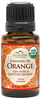 US Organic 100% Pure Sweet Orange Essential Oil - USDA Certified Organic - 15 ml - w/Improved caps and droppers (More Size Variations Available)