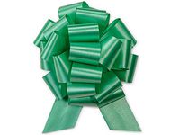 Flora Satin Gift Pull Bows - Emerald Flora Satin 5.5" Pull Bows 5.5" - 20 Loops -100% Polypropylene (2 Packs; 50 Bows Per Pack) - WRAPS-PB5EM