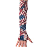 BaPaLa American Flag Pattern Sports Arm Sleeves Cooling Or Warmer UV Sun Protection Compression Arm Sleeve for Women& Men Suit for Cycling,Running,Golf, Basketball,Football 1 Pairs