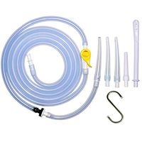 Enema Kit Replacement Part Silicone Enema Hose Colon Cleansing Accessories, Include Tubing, Tips, Connectors, Non-Return Valve, Stopcock Tap, Clamp & Hook