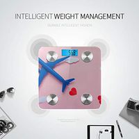 LYAOE Bluetooth Body Fat Scale Happy Valentines Day Childrens Plane On Smart Wireless Scale with LCD Display Measuring Body Weight Bmi and Health Digital Scale