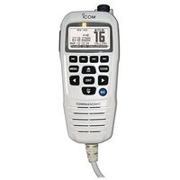 Icom Commandmic Iv With White Backlit Lcd In Super White (Part #Hm195Gw By Icom)