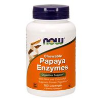 Now Foods Papaya Enzymes (chewable) w/Mint & Chlorophyll, 180 lozenges ( Multi-Pack)