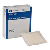 Kendall Border Foam Gentle Adhesion Dressing 3.5" x 3.5" Pad Size 2" x 2" Part No. 55544BG Qty 1