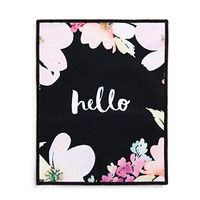 Hello Floral Black 6 x 7.5 Inch Microfiber Two-Sided Eyeglasses Cleaning Cloth