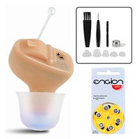 Electric Hearing Aid Amplifier Mini Invisible Single Ear Sound Amplify Device in Ear Canal Fit for Adults and Seniors, Skin Color for Left Ear