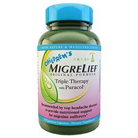 Children's MigreLief® - Triple Therapy with Puracol™ - Nutritional Support for Pediatric Migraine Sufferers - 60 Capsules/1 Month Supply