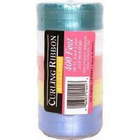 ALL OCCASION CURLING RIBBON 400 FEET TOTAL (PASTELS- 5 COLORS- LIGHT BLUE, YELLOW,PINK,WHITE,GREEN) 80' EACH COLOR 3/16" WIDE
