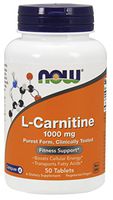 NOW® L-Carnitine, 1000 mg, 50 Tablets