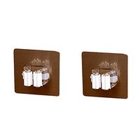 Inchant Reusable Mop Rack Holder High Elastic Buckle and Petal Gear Design Mop Hooks Oilproof & Waterproof Mop Organizer (2 Packs)