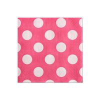 Unique Pink with White Polka Dots Beverage Napkins
