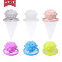 6 Pcs Reusable Washing Machine Lint Catcher Washer Balls, Pet Hair Remover for Laundry, Household Floating Lint Mesh Bag Hair Filter Net Pouch, Laundry Mesh Filtering Hair Catcher for Dogs and Cats