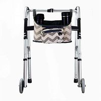 HNYG Wheelchair Bags Including 2 Bags, Universal Mobility Scooter Pouch, Durable Rollator and Walker Frame Storage Case, Wheelchair Bag (Grey)
