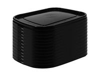 Snap On Lid for 5.3 Gallon Rectangular Bucket, Black, 12-Pack