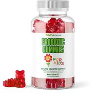 MAV Nutrition Probiotics for Kids Vitamins - Flora Health Support Gummies with 2 Billion Live Probiotic Cultures Fiber Supplement; Natural Flavor Gluten-Free; 60 Gummies
