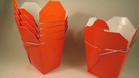 Orange Chinese Take-Out (Favor) Boxes - 100 Count