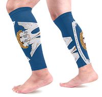 Abbylife Louisiana Flag 1 Pair Leg Brace Compression Long Cooling Sports Leg Sleeve