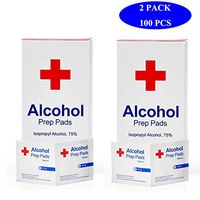 Axiay 100Pcs Alcohol Prep Pads Wipes Disposable Disinfection Prep Swap Pad Antiseptic Skin Cleaning Care Jewelry Mobile Phone Computer Clean Wipe (100)