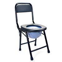 SYTH Portable Mobile Toilet Chair, Folding Bedside Commode/Shower Chair,Adult Medical Transport Bathroom Seat,for Handicapped/Women/Children